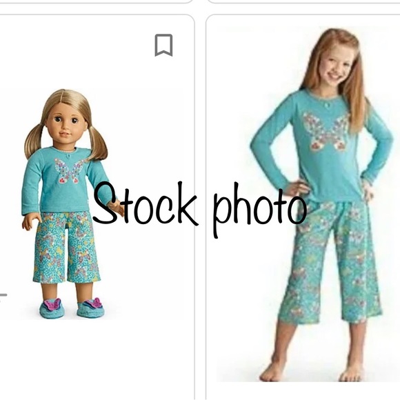 American Girl doll and girl pajama set bundle. Girl size 7/8 (S) - Picture 4 of 5